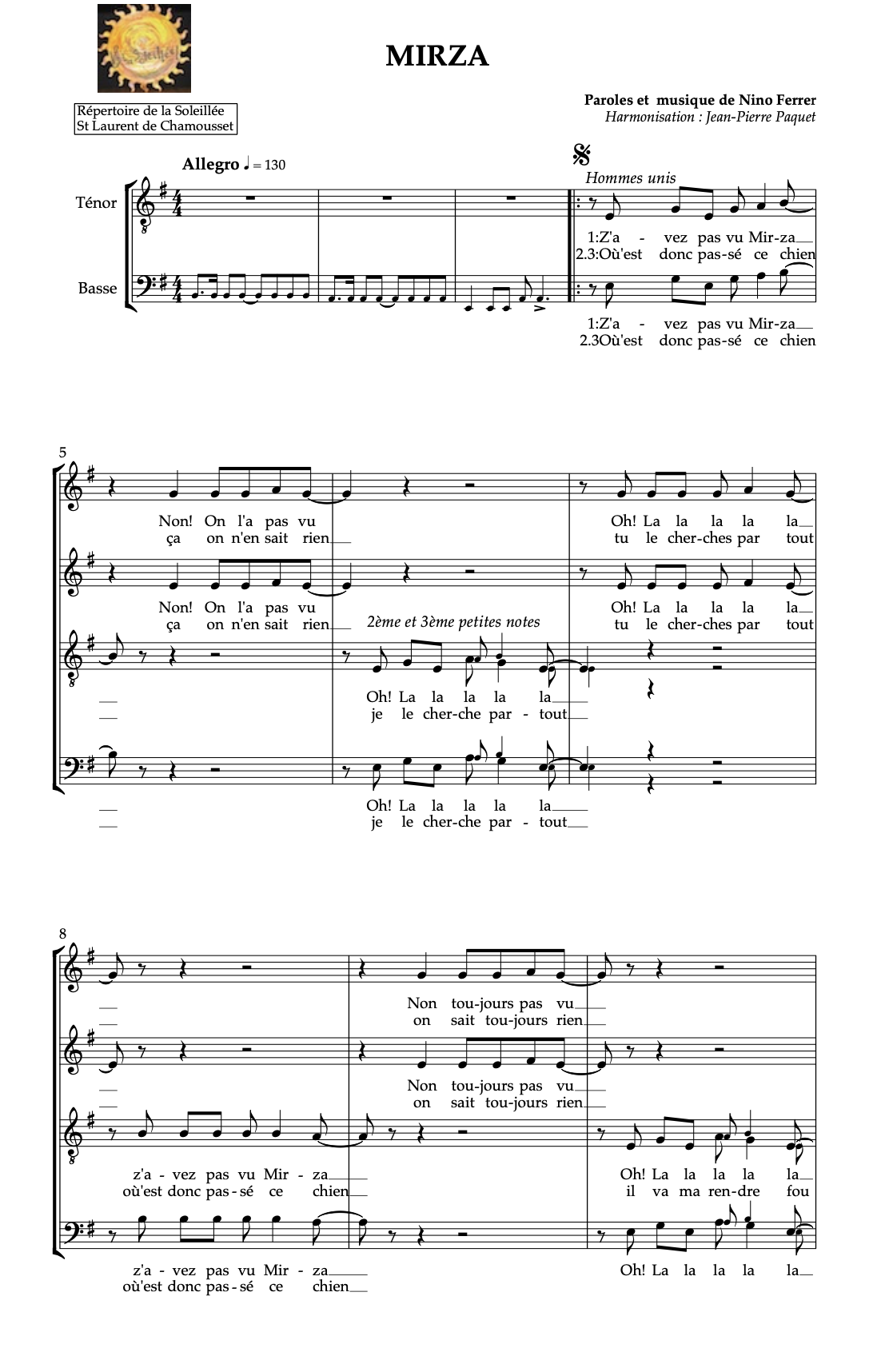 Et bam - Mentissa - La Boîte à chansons, PDF
